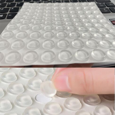 Cabinet Door Bumper Rubber Bumpers Clear Self Adhesive Stoppers Cupboard Door Drawer Furniture Wall Bumpers Dots Soft Close Pads Glass Tops Cutting Boards Picture Frames 1/2" (200pcs(1/2" Diameter)) in Kuwait