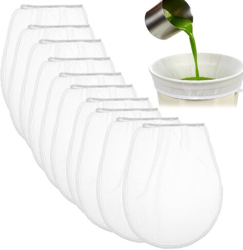 10 Pcs Paint Strainer Bags, 1 Gallon Paint Filter Strainer, Elasticity Opening Strainers Bags Disposable for Paints Bucket & Hydroponics in Kuwait