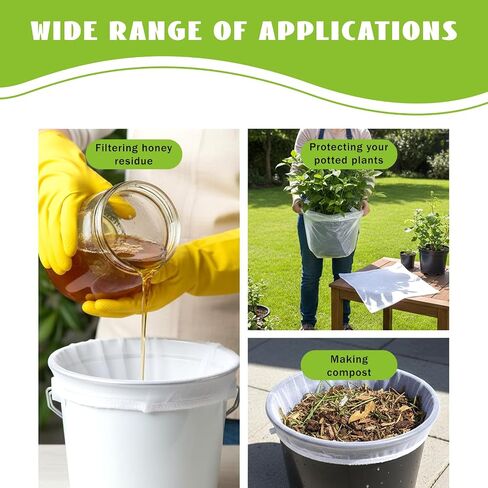 10 Pcs Paint Strainer Bags, 1 Gallon Paint Filter Strainer, Elasticity Opening Strainers Bags Disposable for Paints Bucket & Hydroponics in Kuwait