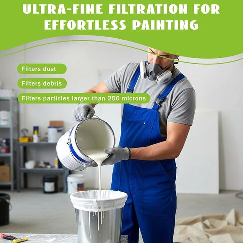 10 Pcs Paint Strainer Bags, 1 Gallon Paint Filter Strainer, Elasticity Opening Strainers Bags Disposable for Paints Bucket & Hydroponics in Kuwait