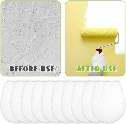 10 Pcs Paint Strainer Bags, 1 Gallon Paint Filter Strainer, Elasticity Opening Strainers Bags Disposable for Paints Bucket & Hydroponics in Kuwait