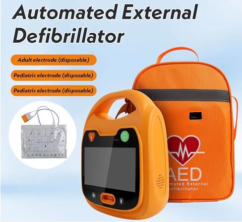 FILIXTRUE™ Automated External Defibrillator AED, Orange, Portable Emergency Device with Display Screen in Kuwait