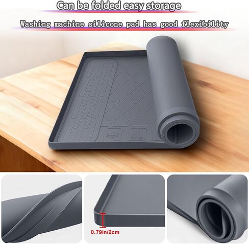 Bedside Commodes Mat, 27''×27'' Bedside Toilet Floor Mat with Raised Edge, Silicone Non-Slip Protective Mat for Under Commode Chair, Toilet Pad Waterproof Floor Protector for Floor Leak Protector in Kuwait