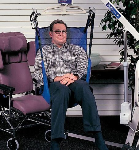 حبال Invacare Reliant لكامل الجسم مع فتحة صوان لرفع المرضى، نسيج شبكي، مقاس X-Large، R116 in Kuwait