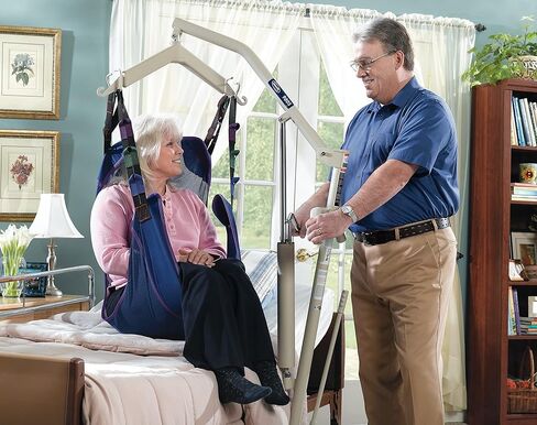حبال Invacare Reliant لكامل الجسم مع فتحة صوان لرفع المرضى، نسيج شبكي، مقاس X-Large، R116 in Kuwait