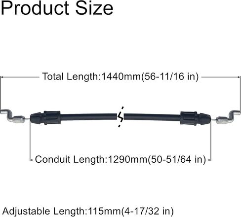 كابل التحكم 946-05107B يناسب MTD Troy-Bilt TB 360 370 380ES Cub Cadet SC900 SC500EZ Craftsman M 310 320 جزازة العشب 946-05107A 946-05107 746-05107A 746-05107B 56.5 بوصة إل جي in Saudi Arabia