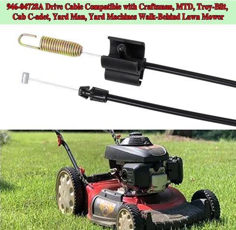 946-04728A Drive Cable for Craftsman M210 M220, Troy-Bilt TB200 TB210 Self-Propelled Walk-Behind Mower, Replaces MTD 746-04728, 746-04728A, 946-04728, 946-04728A Single Speed Drive Cable in Kuwait