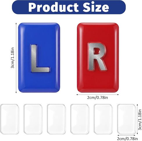 2Pcs Xray Markers with Lead L & R Letters, Clear Epoxy Resin Rectangle Xray Markers Includes 6Pcs Adhesive Strips Reusable & Washable in Kuwait