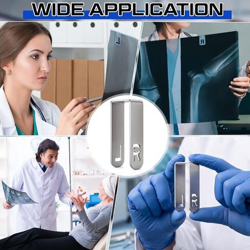 20 Pcs X-Ray Marker Clips Reversible Stainless Steel L/R X-Ray Film Radiograph Holder for Hospital Radiology Departments in Kuwait