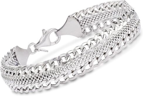Ross-Simons Italian Sterling Silver Curb-Link Bracelet in Saudi Arabia