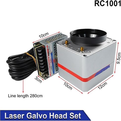 1PCS RC1001 CO2 & Fiber Scan Galvo Head Set 10.6Um 1064nm Apeature 10mm Galvanometer Scanner with Power Supply(Fiber 1064nm) in Kuwait