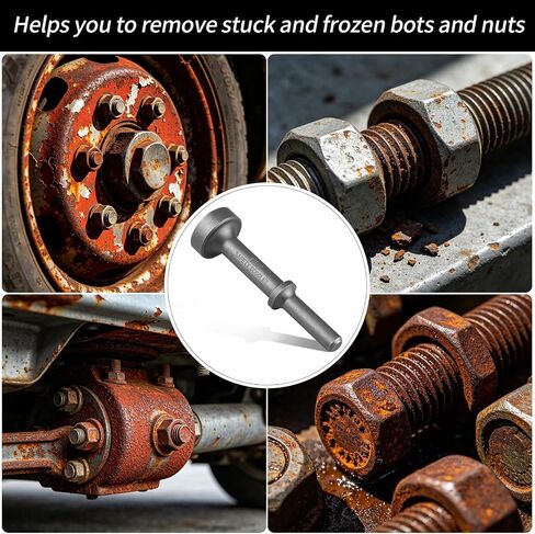 Othmro Smoothing Air Hammer Bits, 31982 Chrome Molybdenum Steel Pneumatic Chisel, 4" Air Hammer Attachments to Remove Rusted Bolts, Nuts Automotive Suspension Parts, Heavy Duty Metalwork in Kuwait
