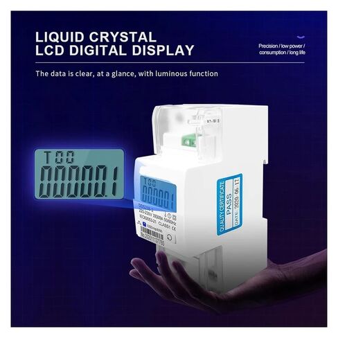 100A Bidirectional Single Phase kWh Meter, 230V DIN Rail, Import/Export in Kuwait