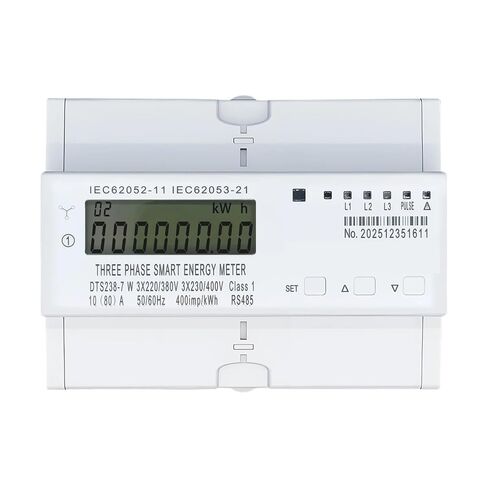 DTS238-7W Three Phase DIN Rail kWh Meter, 10(80) A 230/400V LCD RS485 in Kuwait