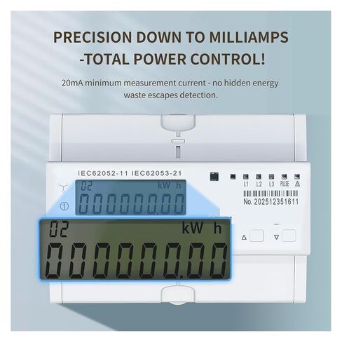 DTS238-7W Three Phase DIN Rail kWh Meter, 10(80) A 230/400V LCD RS485 in Kuwait
