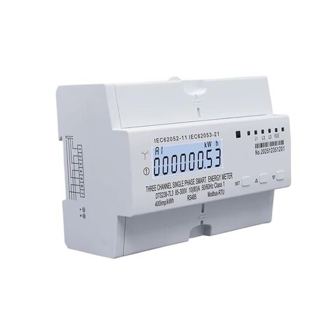 DTS238-7L3 DIN Rail 3-Circuit Single Phase kWh Meter, 80A 85-300V LCD RS485 in Kuwait