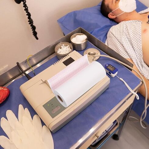 1 Roll Electrocardiogram Printer Paper for Compatible Long-term Use Paper for Printing Printer Friendly Suitable for Accurate Ekg Recordings in Kuwait
