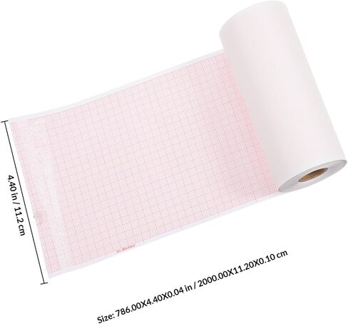 TEHAUX 1 Roll Printer Paper Roll for Electrocardiogram Ekg Machines Compatible with 800 Model, Thick Paper Material, Easy to Use and Printer Friendly for Accurate Printing in Kuwait
