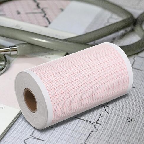 لفة ورق تخطيط كهربية القلب الفارغة من Balacoo مقاس 80 مم × 20 مترًا لآلات تخطيط القلب Se-3/300 وR3، ورقة بديلة لمراقبة القلب الدقيقة في الاستخدام السريري والمستشفيات in Kuwait
