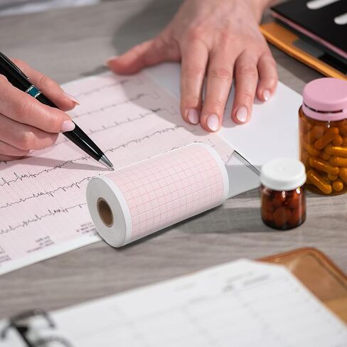 لفة ورق تخطيط كهربية القلب الفارغة من Balacoo مقاس 80 مم × 20 مترًا لآلات تخطيط القلب Se-3/300 وR3، ورقة بديلة لمراقبة القلب الدقيقة في الاستخدام السريري والمستشفيات in Kuwait