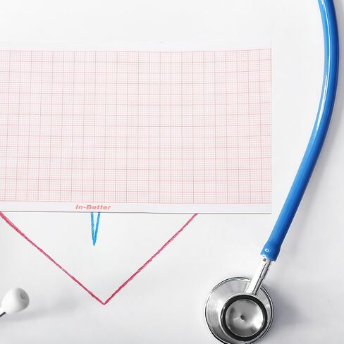 لفة ورق تخطيط كهربية القلب الفارغة من Balacoo مقاس 80 مم × 20 مترًا لآلات تخطيط القلب Se-3/300 وR3، ورقة بديلة لمراقبة القلب الدقيقة في الاستخدام السريري والمستشفيات in Kuwait