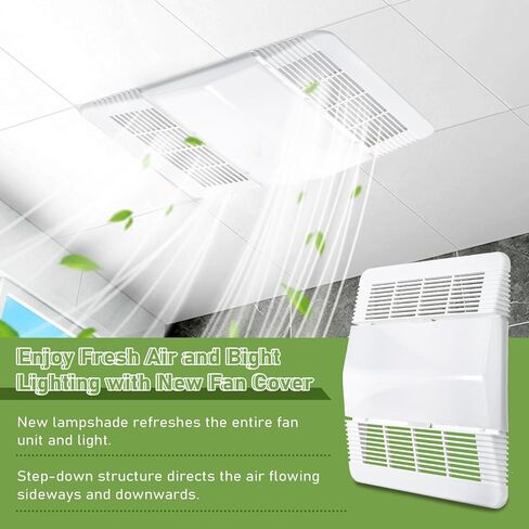 مصبغة وعدسة لاستبدال غطاء مروحة عادم الحمام Broan-Nutone 763RL 769RL، 85315000 قطع غيار غطاء مروحة التهوية تناسب 663، 663N، 663FL، 663L، 663LN، 669L، 669LN، 669FN، 770F in Kuwait