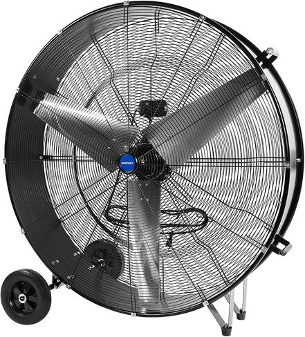 NORTHSKY 42 IN Drum Fan, MAX 30,000 CFM Shop Fan Heavy Duty, 2-Speed, 1/2 HP Powerful Motor, 8 IN Wheels, for Workshop, Factory, Warehouse, Garage, UL Listed in Kuwait