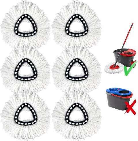 4-Pack Mop Replacement Heads for Ocedar Mop Replace Head EasyWrin Spin Mop Heads Replacements, Easy Cleaning Mop Head Replacement in Kuwait