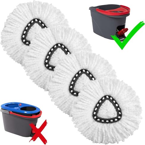 4-Pack Mop Replacement Heads for Ocedar Mop Replace Head EasyWrin Spin Mop Heads Replacements, Easy Cleaning Mop Head Replacement in Kuwait