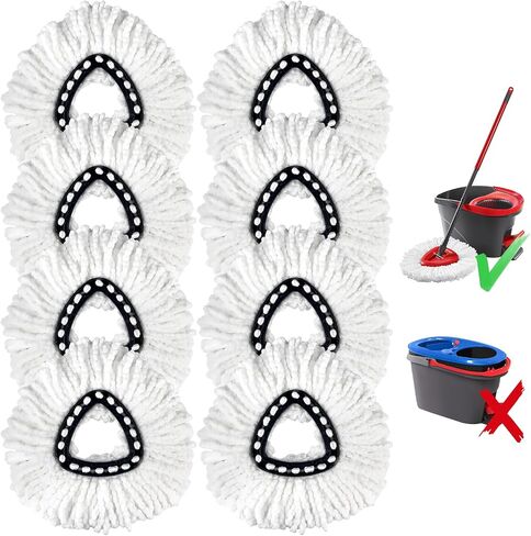 4-Pack Mop Replacement Heads for Ocedar Mop Replace Head EasyWrin Spin Mop Heads Replacements, Easy Cleaning Mop Head Replacement in Kuwait