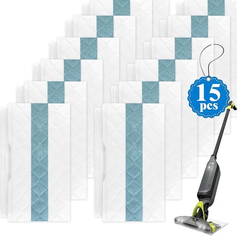 15 Pack VACMOP Pro Replacement Pads Compatible with Shark VACMOP Disposable Hard Floor Vacuum for Shark VACMOP Pro VM252 VM251 VM250 VM200 VC205 QM250 VM190 VM200P12 VMP30 in Kuwait