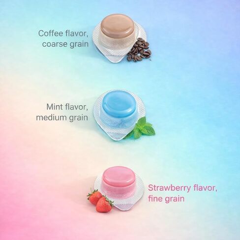 Dental polishing paste,Tooth polishing Paste 5XCoarse (Brown & Coffee Flavor) 5X Medium (Blue & Mint Flavor) 5X Fine (Pink & Strawberry Flavor) with 2 Spoons to Apply Paste to Brush in Kuwait