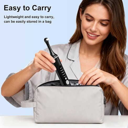 YOFOTHS Tooth Polisher, Rechargeable Teeth Polisher for Daily Cleaning, Whitening and Polishing, Electric Dental Teeth Polishing with LED Light, 6 Brush Heads, 5 Speed Modes, Waterproof in Kuwait