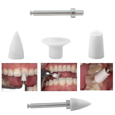 5pcs Dental Mandrel CA 2.35mm RA Shank Rotary Tool Stainless Steel Handle for Silicone Composite Polisher Low Speed Kit in Kuwait