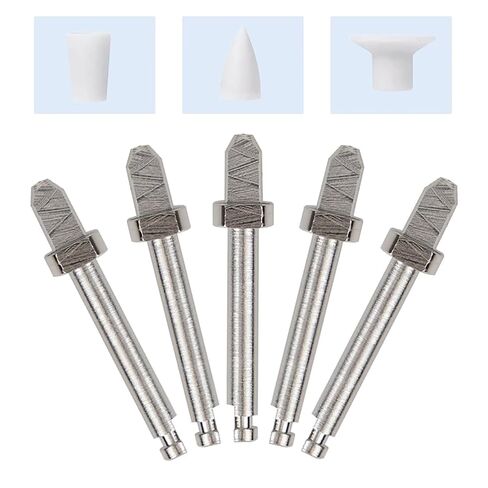 5pcs Dental Mandrel CA 2.35mm RA Shank Rotary Tool Stainless Steel Handle for Silicone Composite Polisher Low Speed Kit in Kuwait