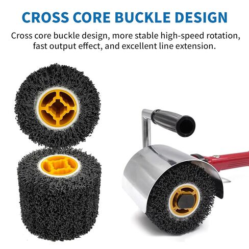 2 Pcs 4.5 x 4 Inch Abrasive Drawing Drum, 40 Grit Sanding Wheel with 3/4 Inch Quad Keyway, Surface Conditioning Burnishing Tool for Hand Held Polishing Machine in Kuwait
