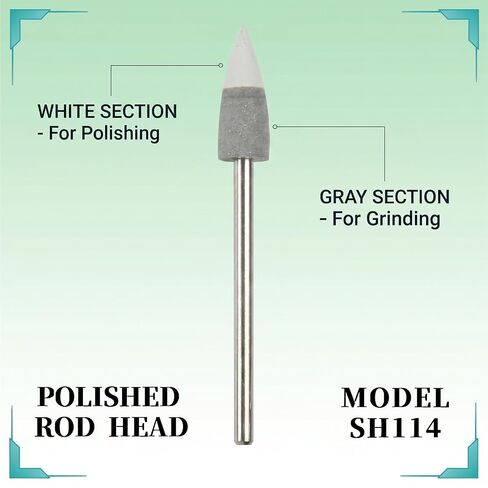 Dental Composite Polishing Tools Pointed Shape Coarse Fine Dual Grit Heads Zirconia Crystallization Tool Before Sintering 2.35mm Mandrel 10Pcs in Kuwait