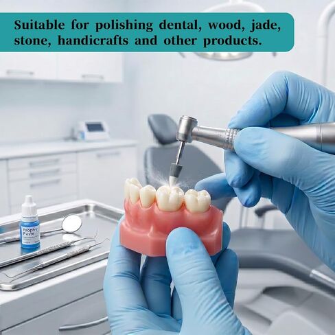 Dental Composite Polishing Tools Pointed Shape Coarse Fine Dual Grit Heads Zirconia Crystallization Tool Before Sintering 2.35mm Mandrel 10Pcs in Kuwait