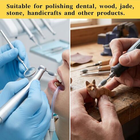 Dental Composite Polishing Tools Elliptical Coarse Fine Dual Grit Heads Zirconia Crystallization Tool Before Sintering 2.35mm Mandrel 10Pcs in Kuwait