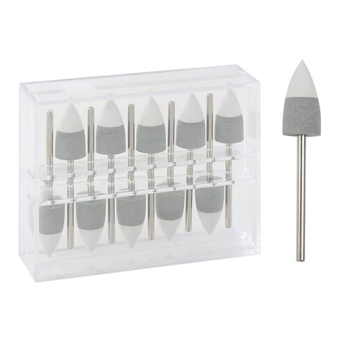Dental Composite Polishing Tools Taper Coarse Fine Dual Grit Heads Zirconia Crystallization Tool Before Sintering 2.35mm Mandrel 10Pcs in Kuwait