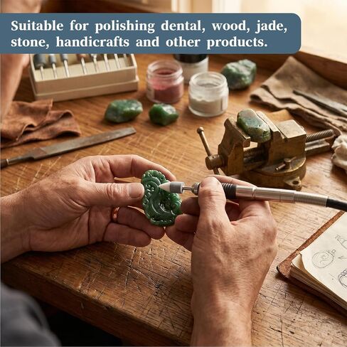 Dental Composite Polishing Tools Taper Coarse Fine Dual Grit Heads Zirconia Crystallization Tool Before Sintering 2.35mm Mandrel 10Pcs in Kuwait