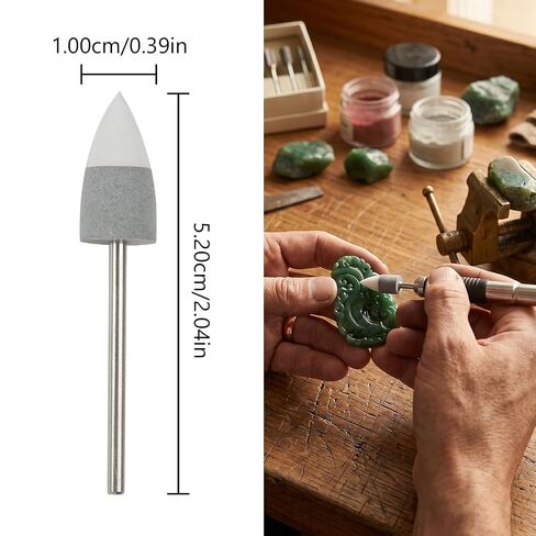 Dental Composite Polishing Tools Taper Coarse Fine Dual Grit Heads Zirconia Crystallization Tool Before Sintering 2.35mm Mandrel 10Pcs in Kuwait