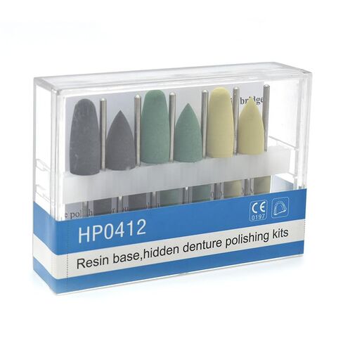 12Pcs Denture Polishing Heads 3/32" Shaft Resin Base Acrylic Silicone Composite Polishing Kit 2.35mm in Kuwait