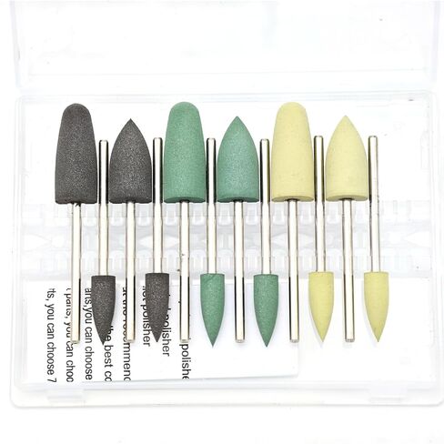 12Pcs Denture Polishing Heads 3/32" Shaft Resin Base Acrylic Silicone Composite Polishing Kit 2.35mm in Kuwait