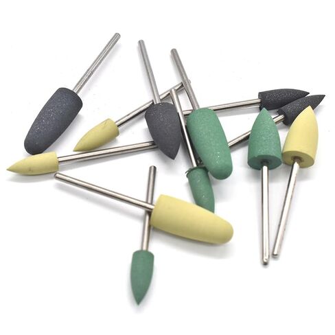 12Pcs Denture Polishing Heads 3/32" Shaft Resin Base Acrylic Silicone Composite Polishing Kit 2.35mm in Kuwait