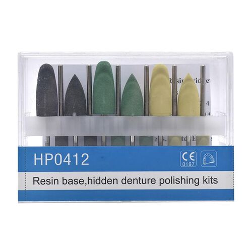 12Pcs Denture Polishing Heads 3/32" Shaft Resin Base Acrylic Silicone Composite Polishing Kit 2.35mm in Kuwait