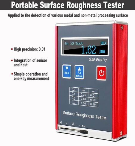 Portable Surface Roughness Tester Meter Accurate Tool to Measure Ra, Rz, Rq, Rt with Profilometer Surface Roughness Gauge in Kuwait