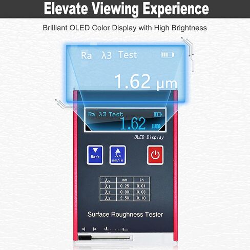 Portable Surface Roughness Tester Meter Accurate Tool to Measure Ra, Rz, Rq, Rt with Profilometer Surface Roughness Gauge in Kuwait