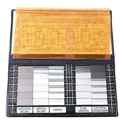 Surface Finish Comparator Set, Ra 0.05-12.5μm with 30 Samples, Professional Tactile & Visual Roughness Comparison Tool for Quality Control in Machining, Grinding, Milling Processes in Saudi Arabia