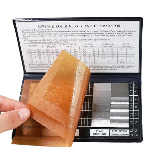 Surface Finish Comparator Set, Ra 0.05-12.5μm with 30 Samples, Professional Tactile & Visual Roughness Comparison Tool for Quality Control in Machining, Grinding, Milling Processes in Saudi Arabia